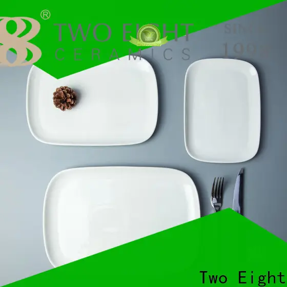 Two Eight white ceramic dinner plates manufacturers for dinner 1
