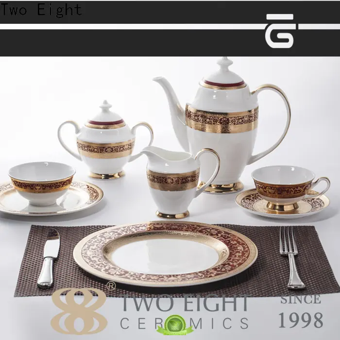 Two Eight gold and white tea set company for dinner 1
