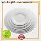 Two Eight Top white dinner plate with silver line factory for restaurant 1