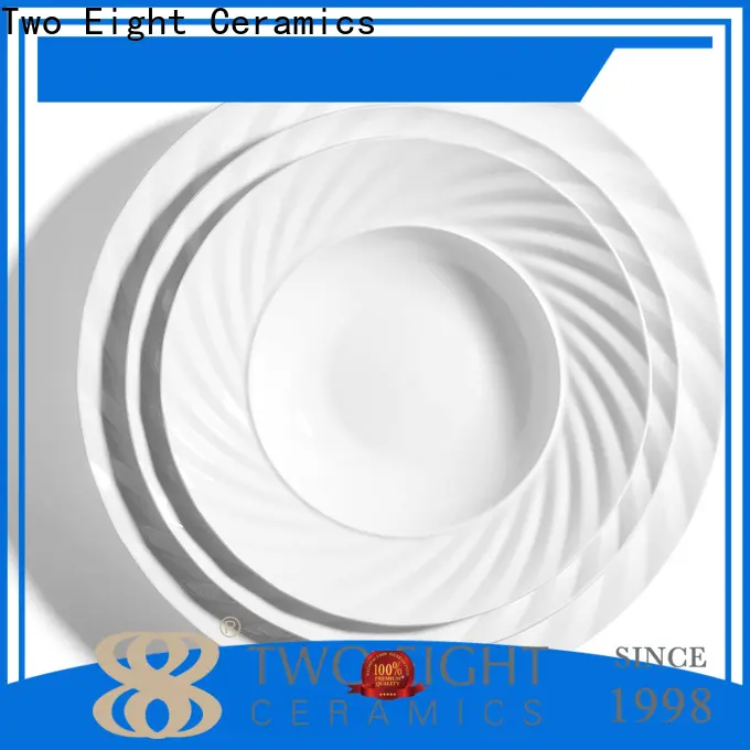 Two Eight large ceramic plates for business for restaurant 1
