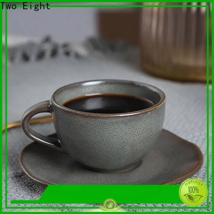 Two Eight tall ceramic coffee mugs company for dinning room1 1