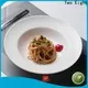 Custom white dinner plate with silver line factory for dinner 1