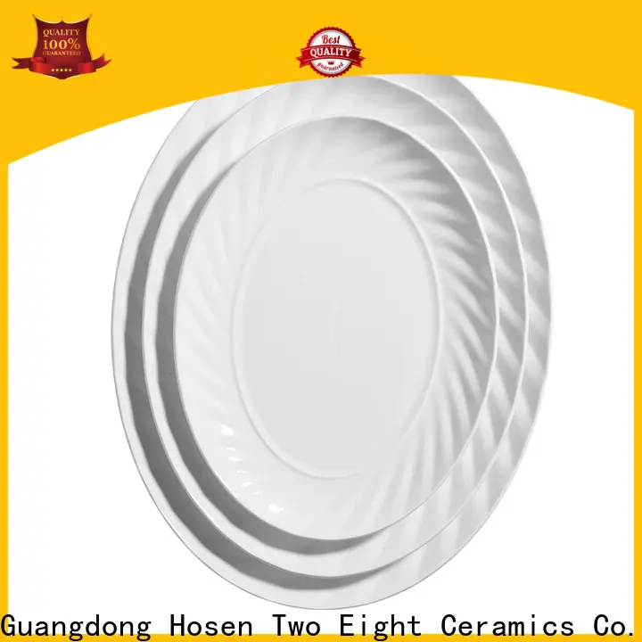 Two Eight hand painted ceramic plates for business for bistro 1