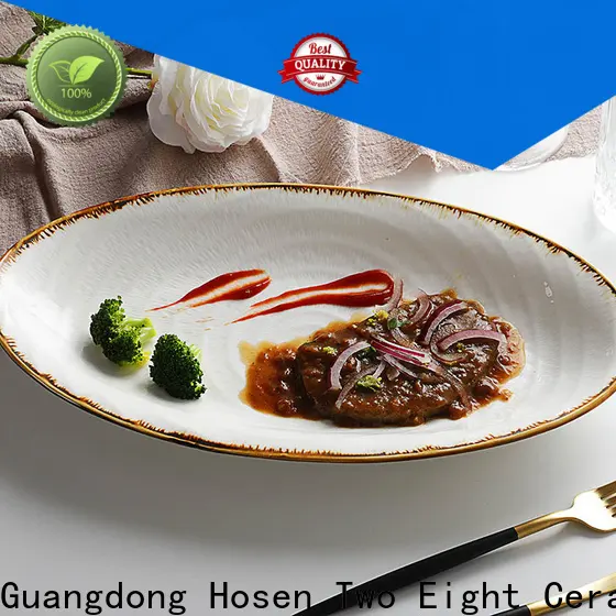 Two Eight New dinner plates ceramic factory for bistro 1