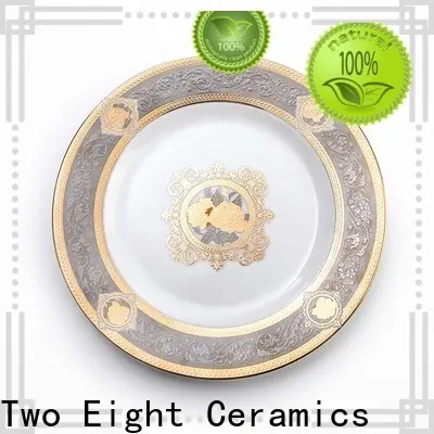 Two Eight porcelain dinner plates company for hotel 1