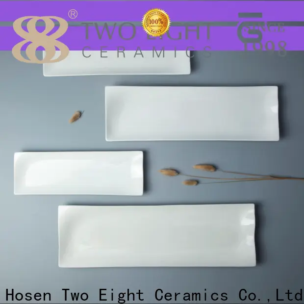 Two Eight Latest white ceramic plate manufacturers for hotel 1
