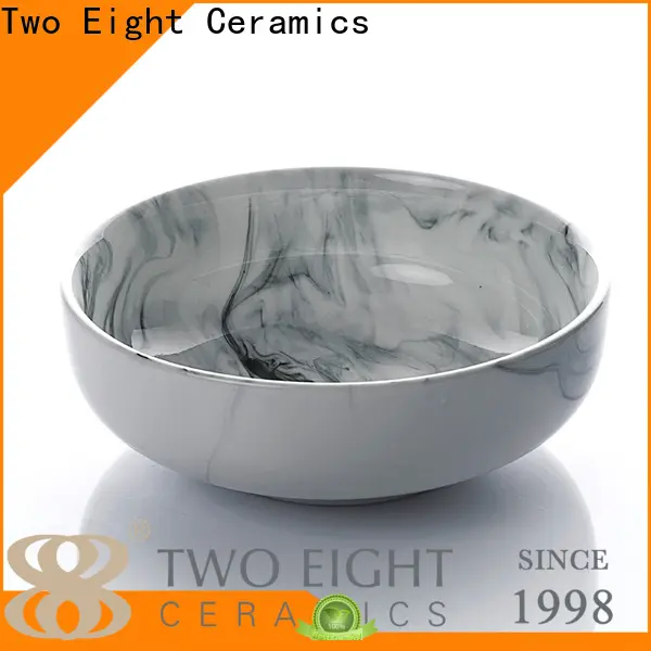 Two Eight black ceramic bowls 1