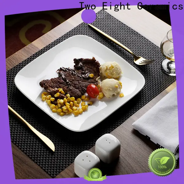 Two Eight porcelain dinner plates for business for kitchen 1