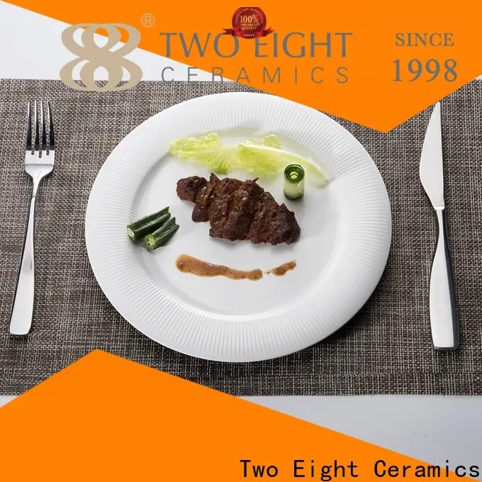 Two Eight cheap white ceramic plates Suppliers for hotel 1