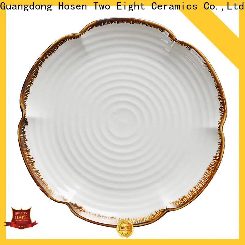 Two Eight High-quality printed ceramic plates for business for bistro 1