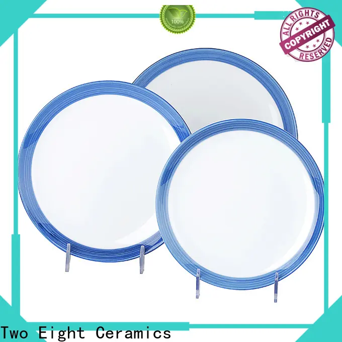 Two Eight painted plates company for hotel 1