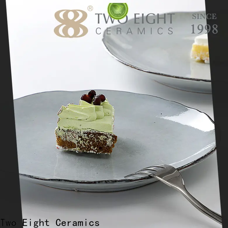 Two Eight flat ceramic plate Suppliers for bistro1 1