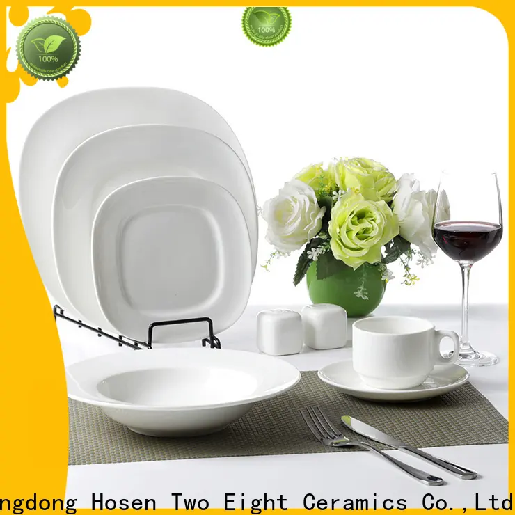 Two Eight plain white ceramic plates factory for restaurant 1