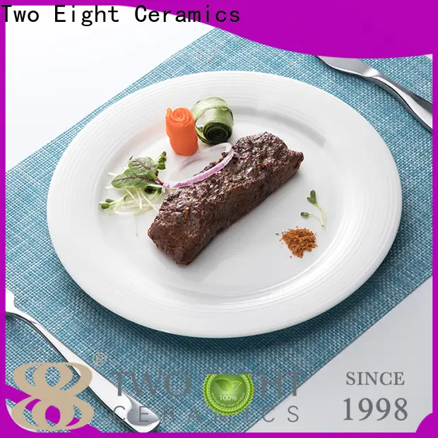 Two Eight plate porcelain white company for bistro 1