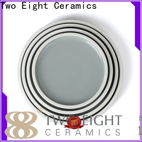 Two Eight handmade ceramic plates for business for dinning room 1