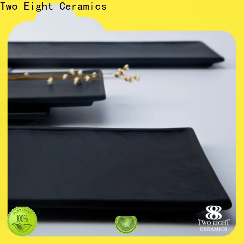 Two Eight pastel color ceramic plates company for bistro 1