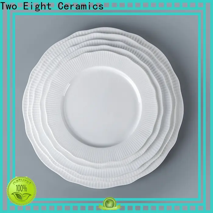 Two Eight High-quality white porcelain plates manufacturers for dinner 1
