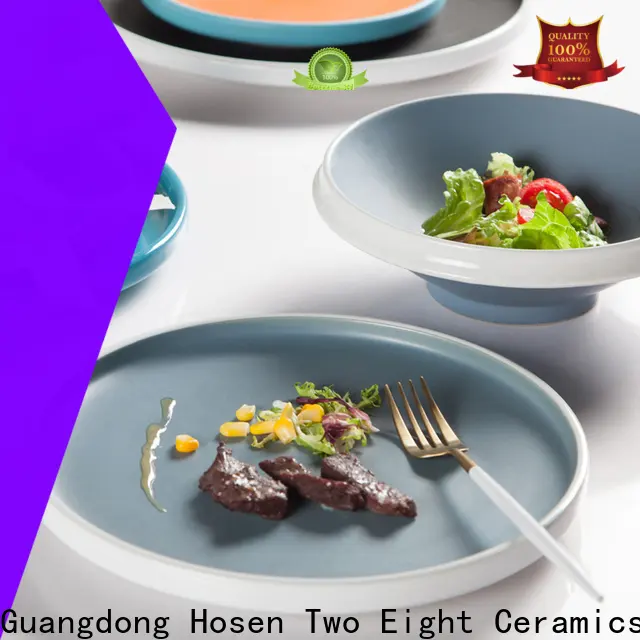 Two Eight unglazed ceramic plate for business for hotel 1