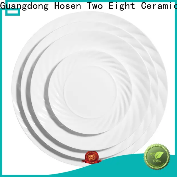 Two Eight New ceramics white plate manufacturers for hotel 1