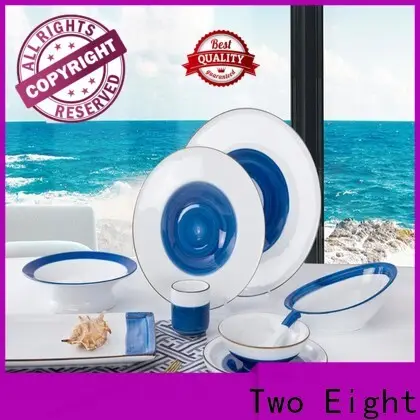 Two Eight rustic ceramic plates for business for home 1
