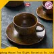 Two Eight red coffee mugs for business for bistro 1