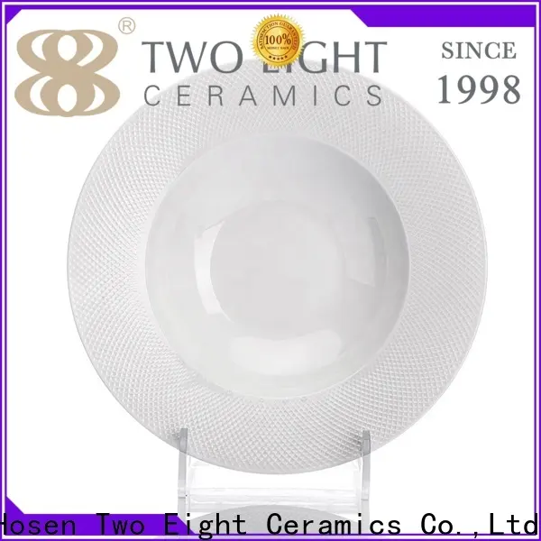 Two Eight printed ceramic plates factory for hotel 1