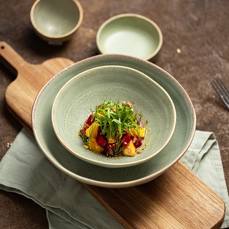 Amber-Green /Brown Series  - 2024 Hot popular color glaze porcelain collection For Restaurants, Hotels 1