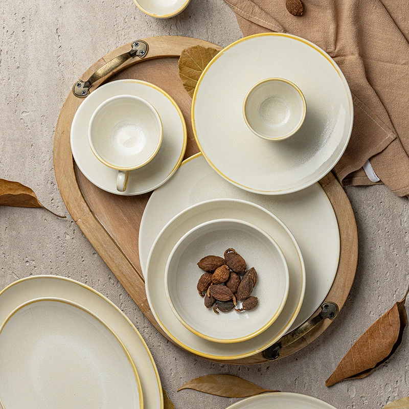 OpalusSeries -Sample collection new arrival glaze color porcelain dinnerware set 2024 1