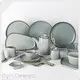 Two Eight Durable White Dinnerware GEOMETRY GRAY COLLECTIONhighly Rated 1