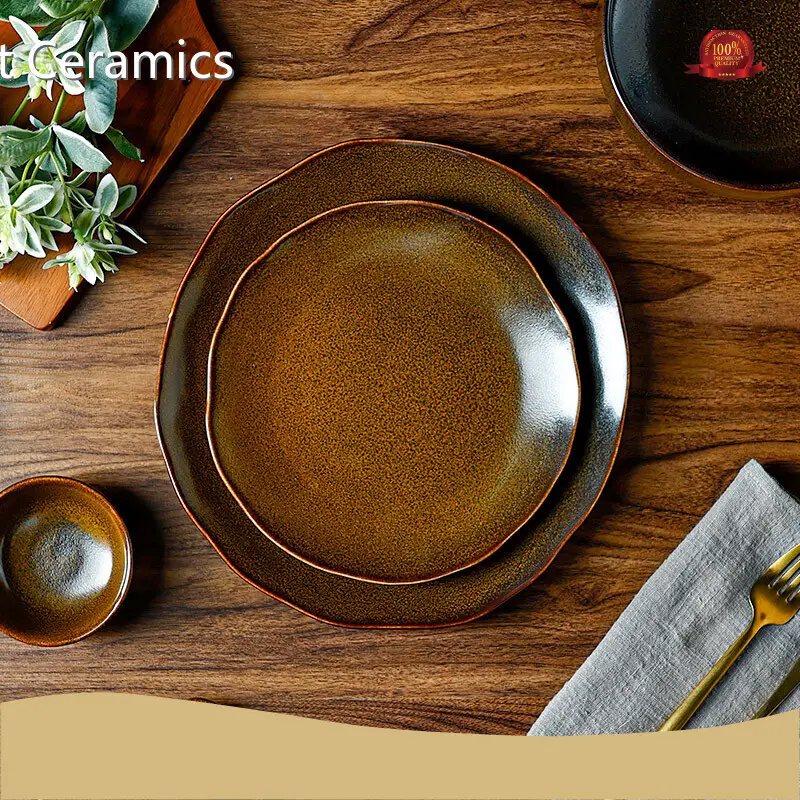 Blue Porcelain Dinnerware Sets with Custom Services at SaleUnique Restaurant Color Dinnerware-Citrus Collection 1