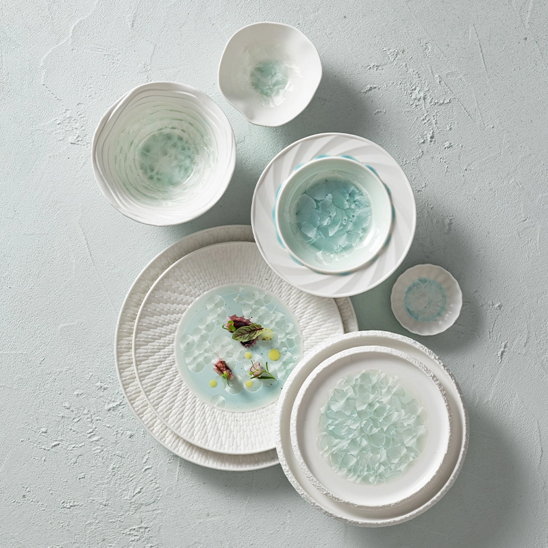 Набор керамической посуды Frost Collection - 2026 с цветной глазурью 1