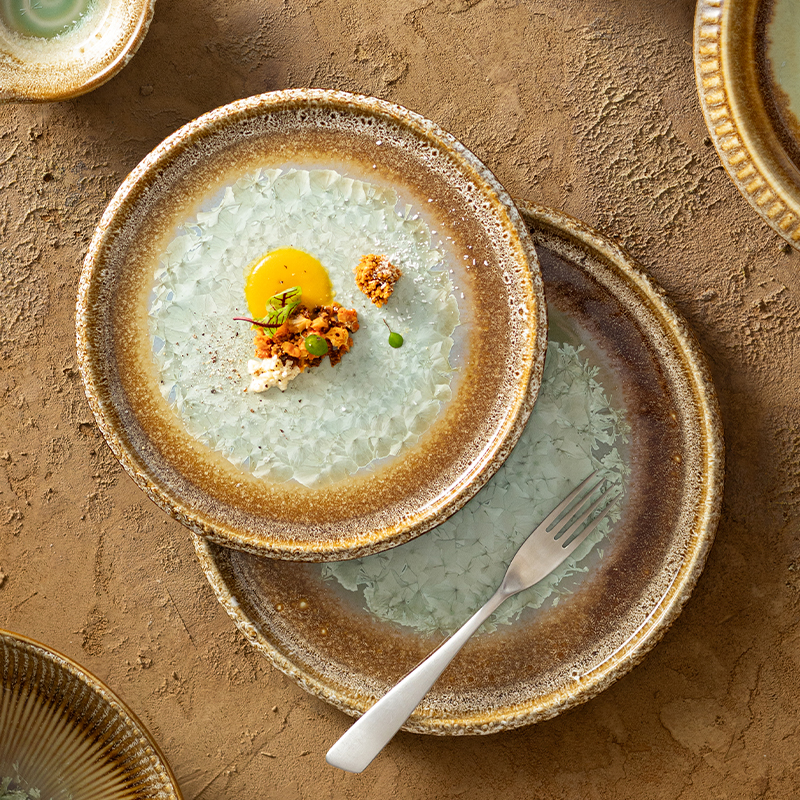 Eclipse Collection - 2026 New Arrival Natural Style Earthy Tone Ceramic Tableware, Crystalline Glaze Set for Restaurants & Hotels 2