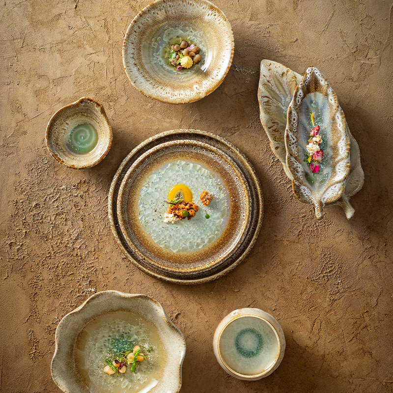 Eclipse Collection - 2026 New Arrival Natural Style Earthy Tone Ceramic Tableware, Crystalline Glaze Set for Restaurants & Hotels 11