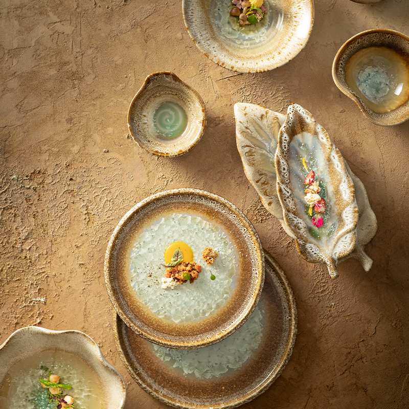 Eclipse Collection - 2026 New Arrival Natural Style Earthy Tone Ceramic Tableware, Crystalline Glaze Set for Restaurants & Hotels 5