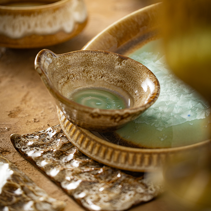 Eclipse Collection - 2026 New Arrival Natural Style Earthy Tone Ceramic Tableware, Crystalline Glaze Set for Restaurants & Hotels 8