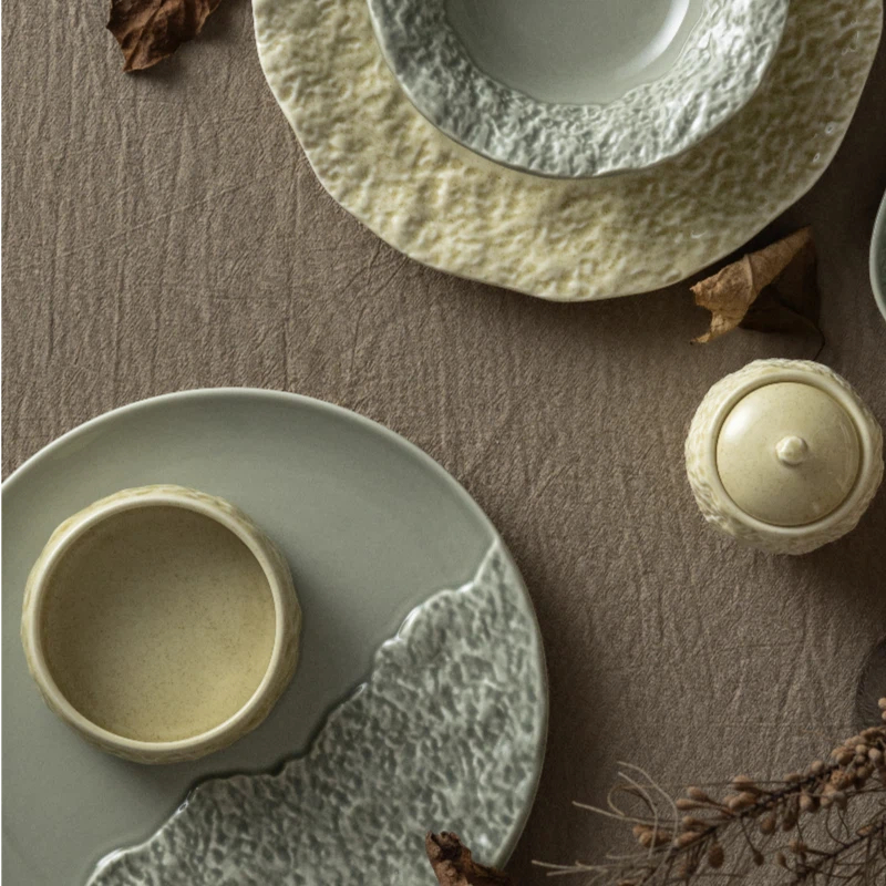 Era Collection – 2026 New Arrival, Eco-Friendly & Safe, Embossed Ceramic Dinnerware, Versatile Textured Tableware for Restaurants, Hotels & Fine Dining 12