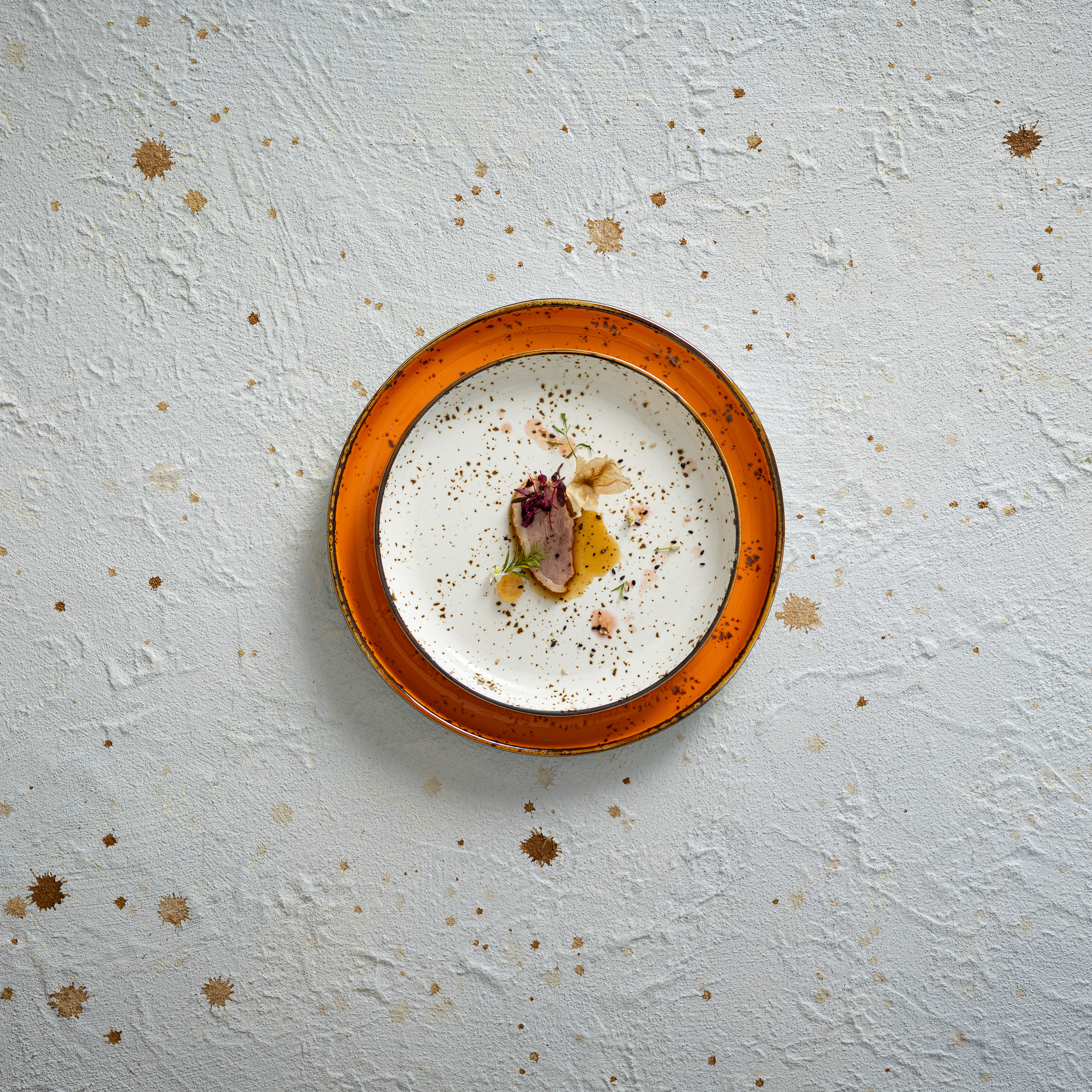 Breezes-Rustic Burnt Orange Porcelain Tableware with Handmade Black Speckled Glaze for Horeca, Wedding & Restaurant 9