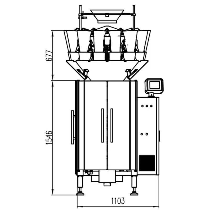 Multihead Weigher With VFFS Machine