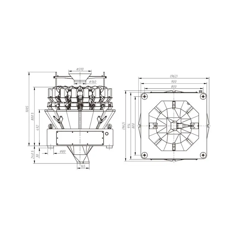 Factory Direct Multi Head Weigher Machine Price List 6