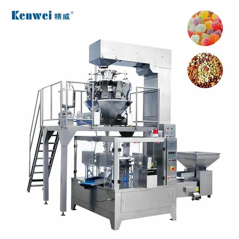 Machine d'emballage rotative avec peseuse associative JW-B8 1