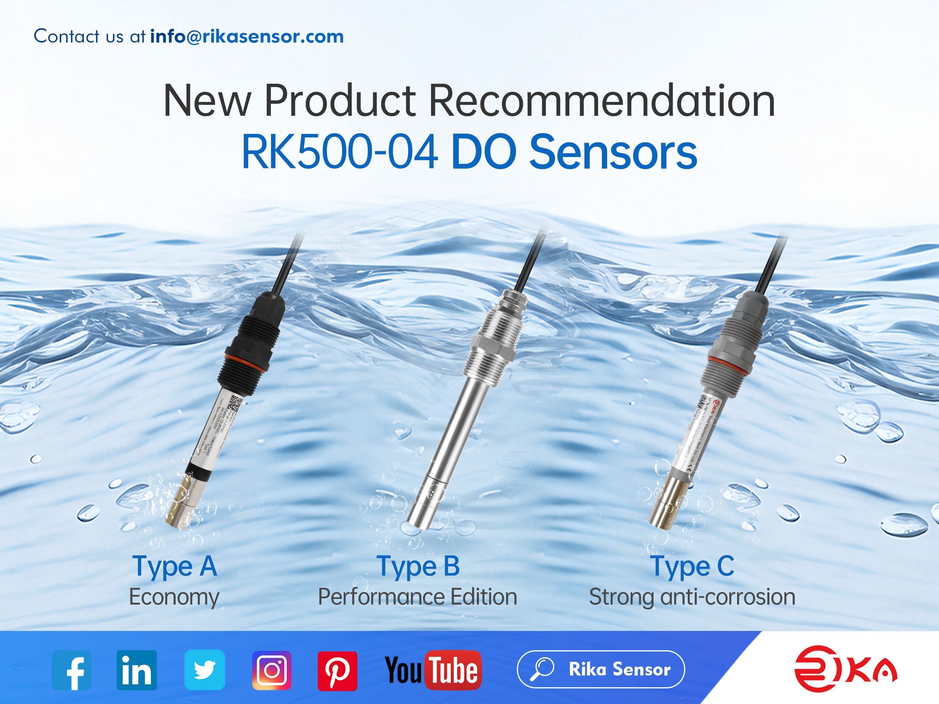 Looking for a DO sensor for water monitoring? RIKA SENSOR has you covered with three models! 1