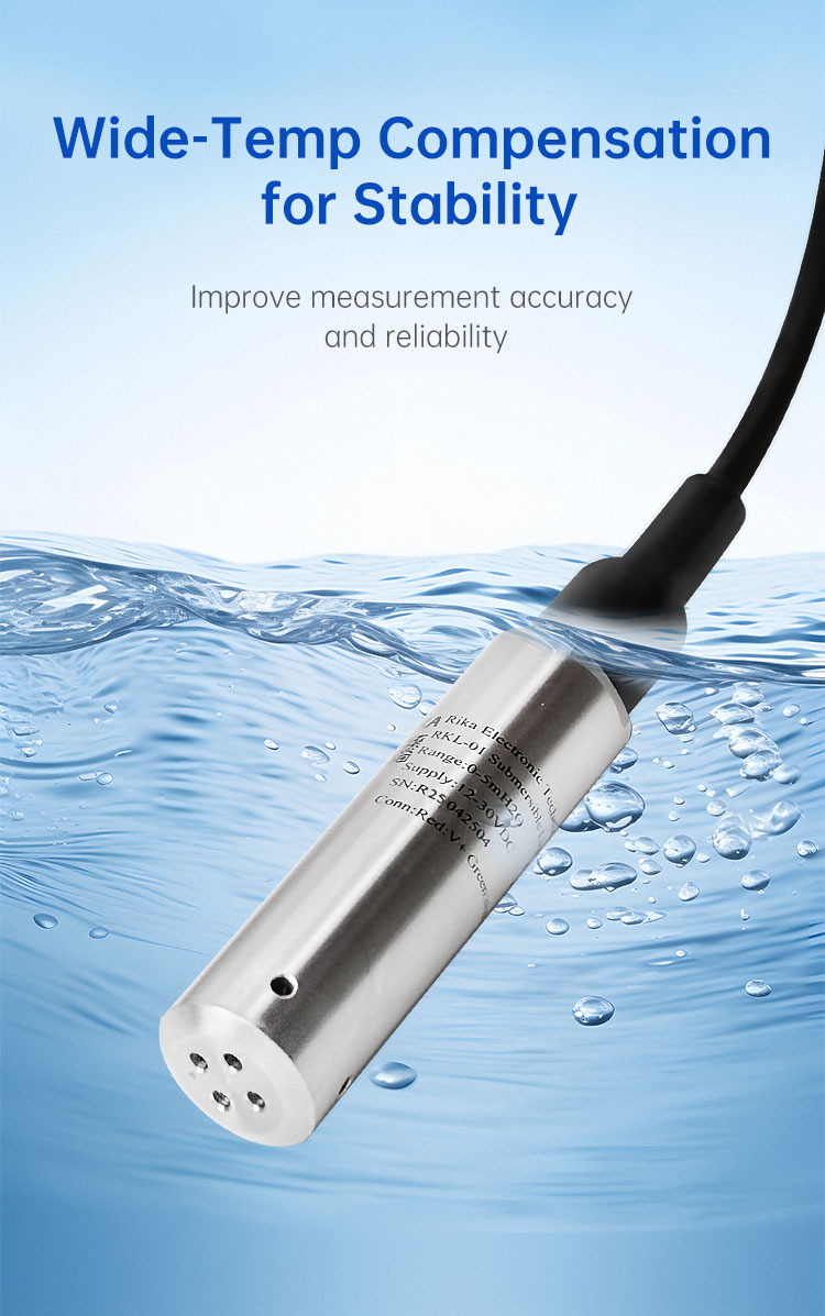 Submersible Liquid Level Transmitter Submersible Water Level Sensor ...