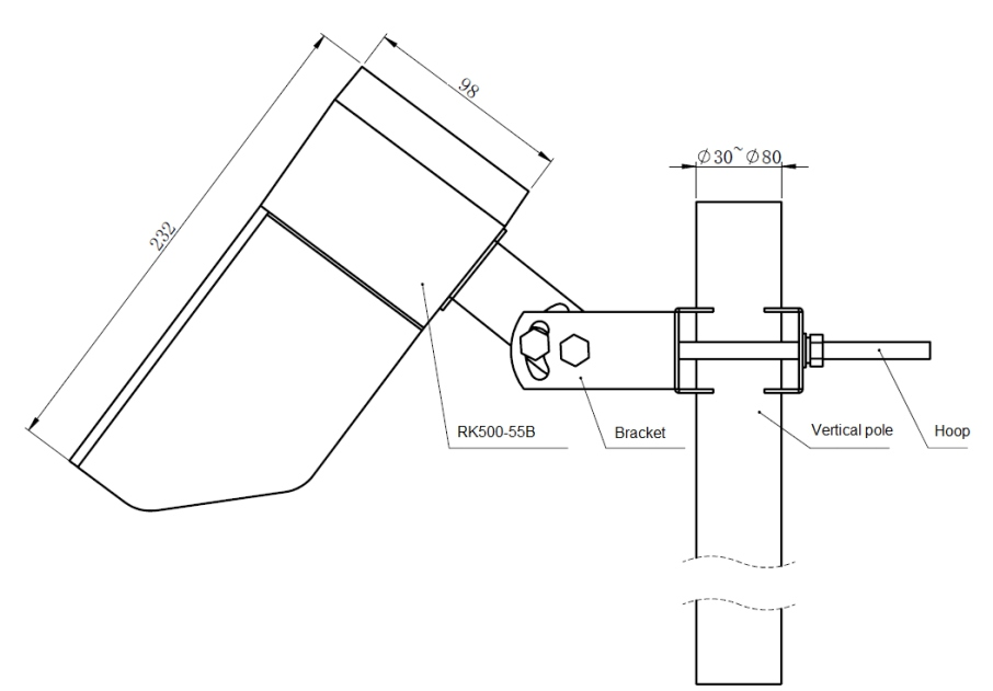 RK500-55 Type B Product Dimension Sheet