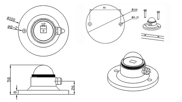 RK200-04 Solar Radiation Sensor Solar Irradiance Sensor 12