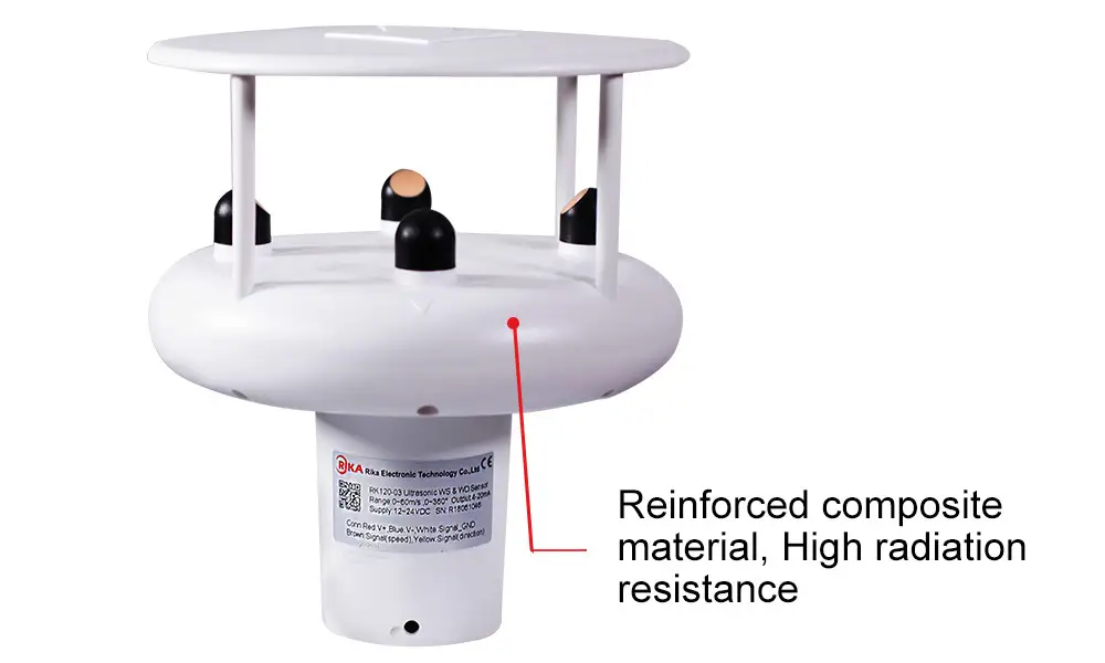 RK120-03 Ultrasonic Wind Speed And Direction Sensor 16