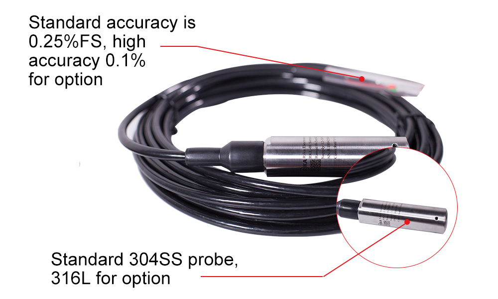 Submersible Liquid Level Transmitter Submersible Water Level Sensor ...
