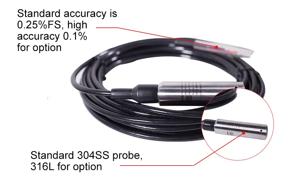 RKL-01 Submersible Liquid Level Transmitter Submersible Water Level Sensor 19