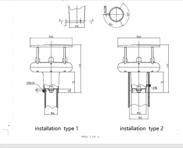 RK120-03 Ultrasonic Wind Speed And Direction Sensor 15