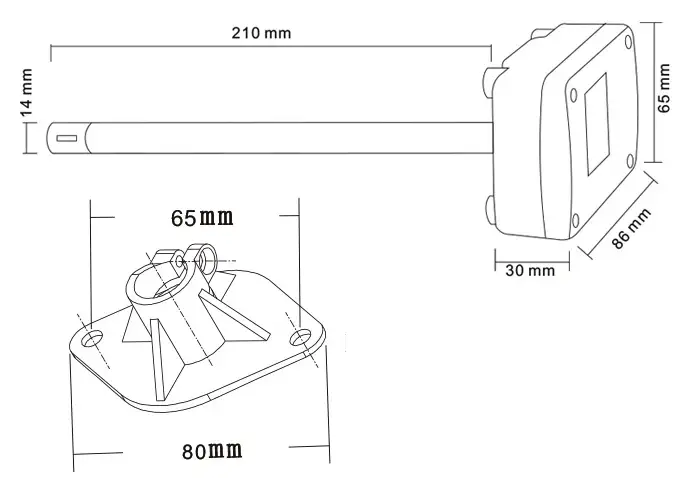 RK100-05 HVAC Pipe Wind Speed Sensor 9