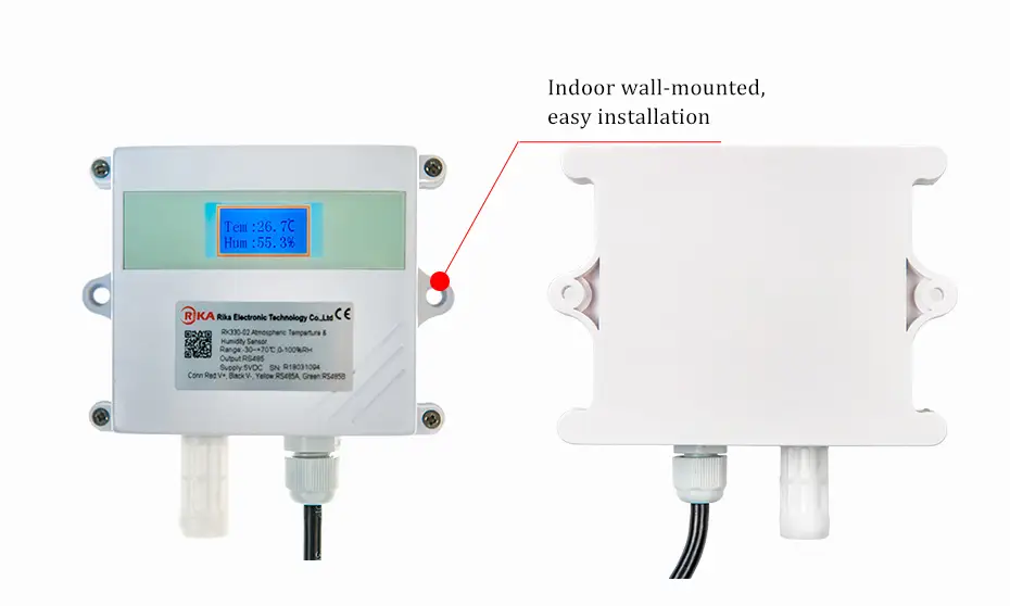 RK330-02 Wall-mounted Ambient Temperature & Humidity Sensor 19